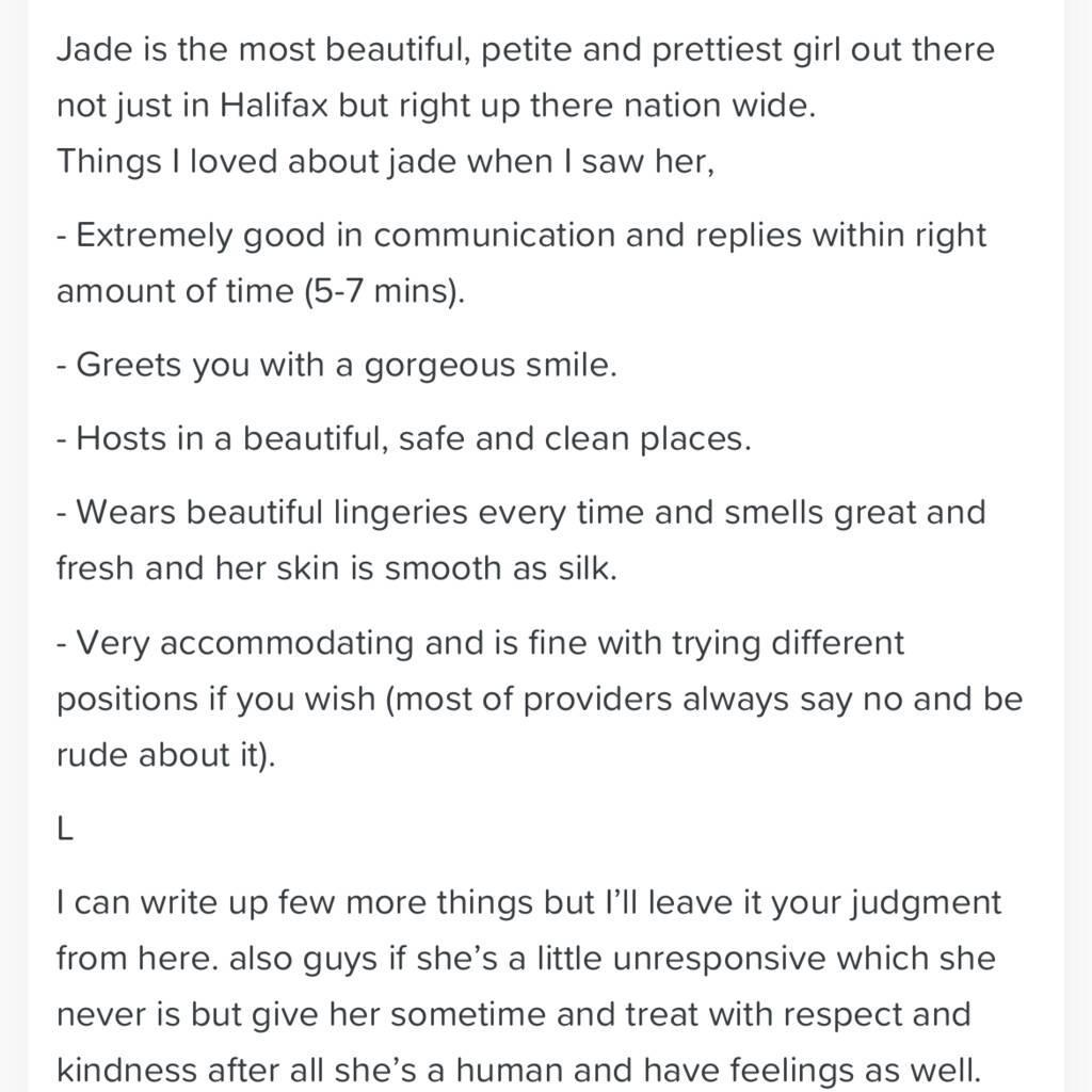 JADE is Female Escorts. | Regina | Saskatchewan | Canada | canadatopescorts.com 