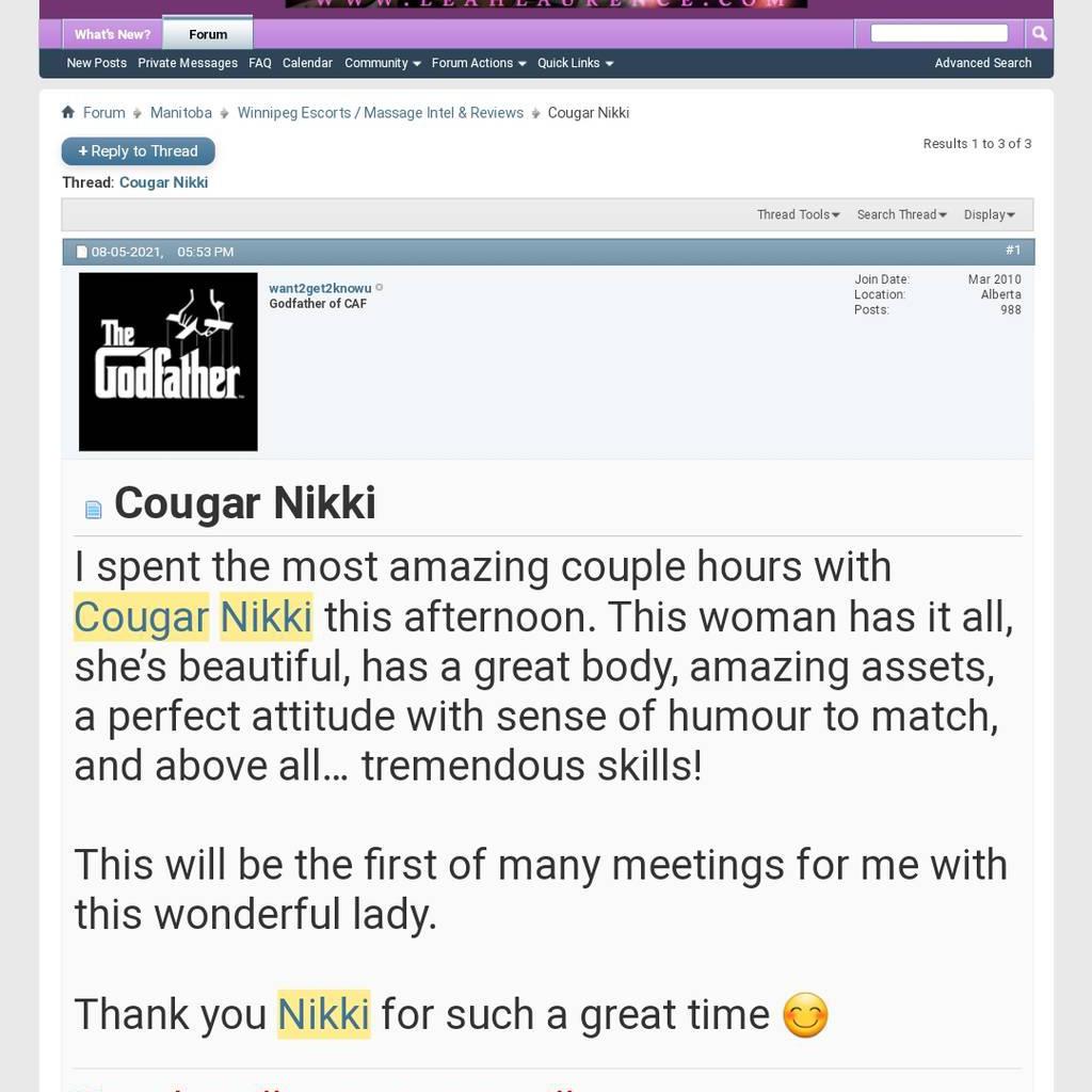 Cougarnikki is Female Escorts. | Comox Balley | British Columbia | Canada | canadatopescorts.com 