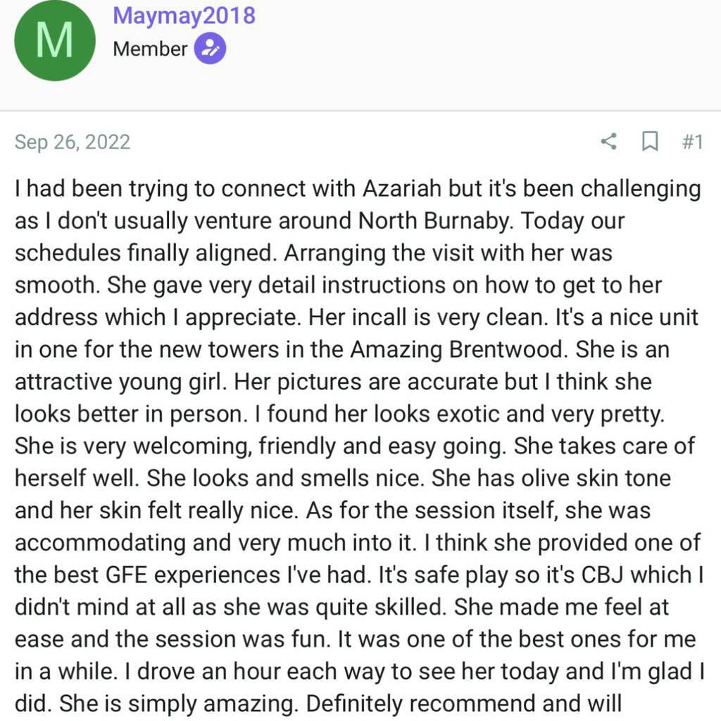 Azariah is Female Escorts. | Vancouver | British Columbia | Canada | canadatopescorts.com 