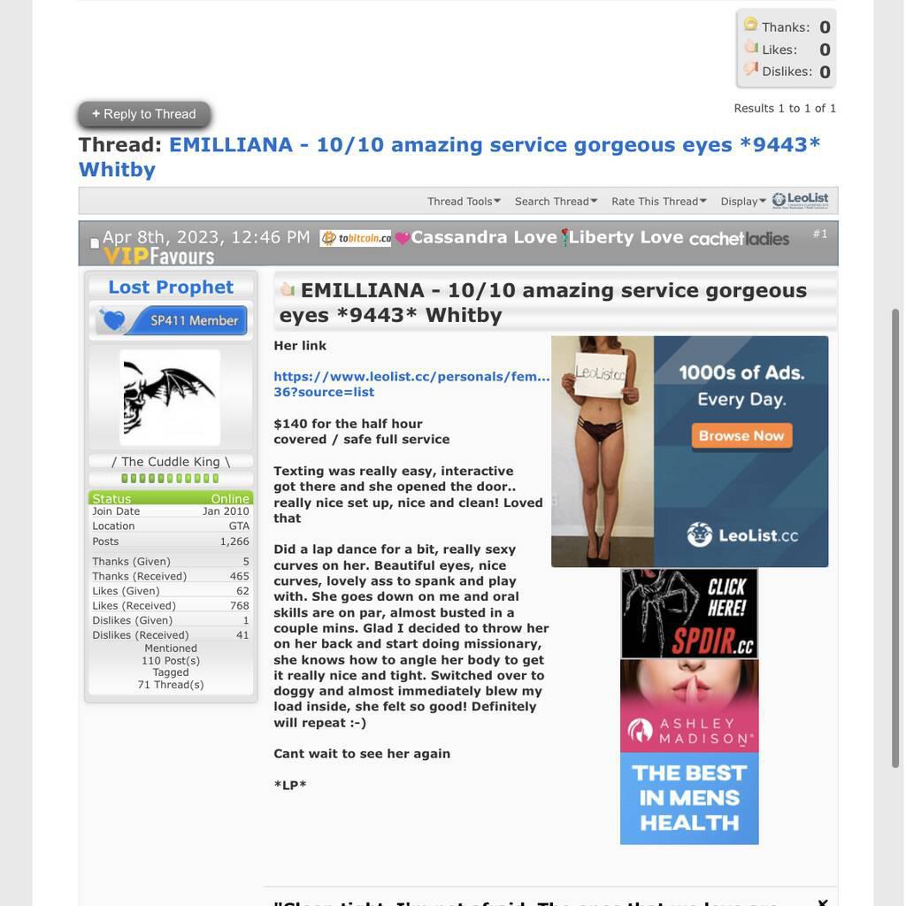 Emilliana 647.614.9443 is Female Escorts. | Barrie | Ontario | Canada | canadatopescorts.com 