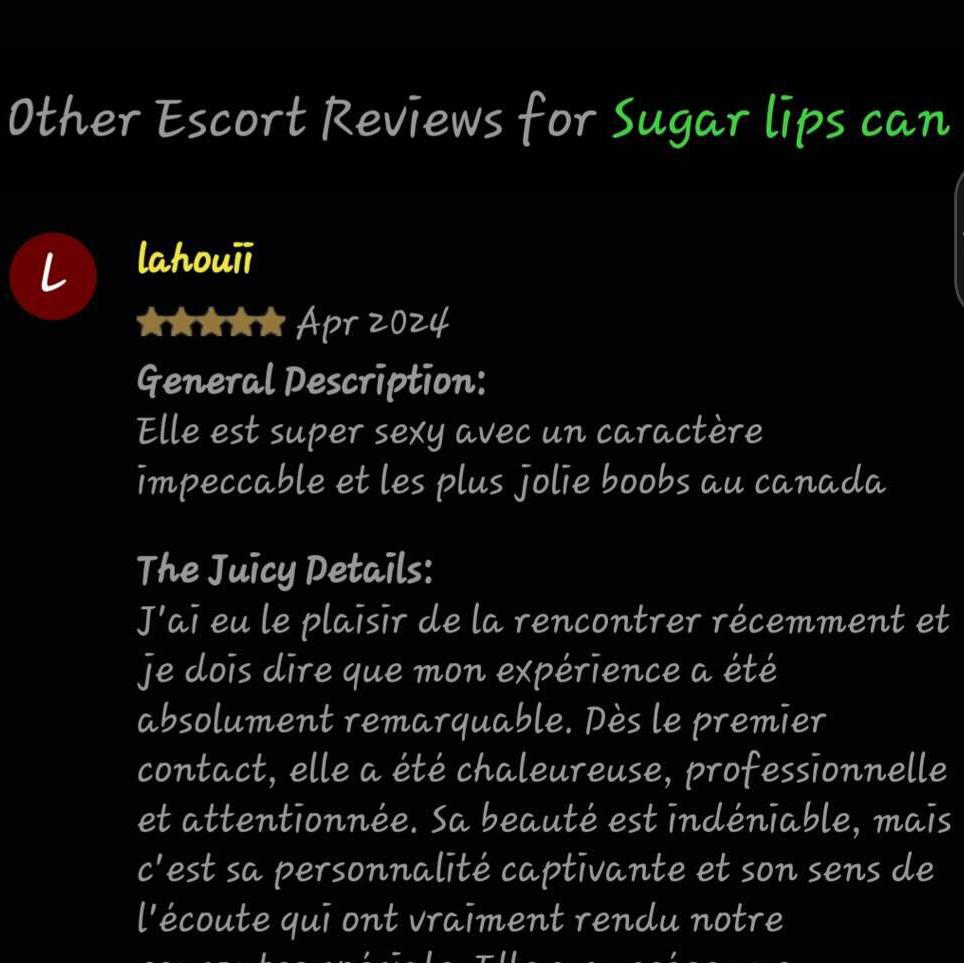 Sugar lips candy t!ts is Female Escorts. | Quebec City | Quebec | Canada | canadatopescorts.com 