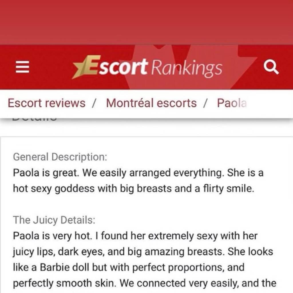 Paola Damour is Female Escorts. | Montreal | Quebec | Canada | canadatopescorts.com 