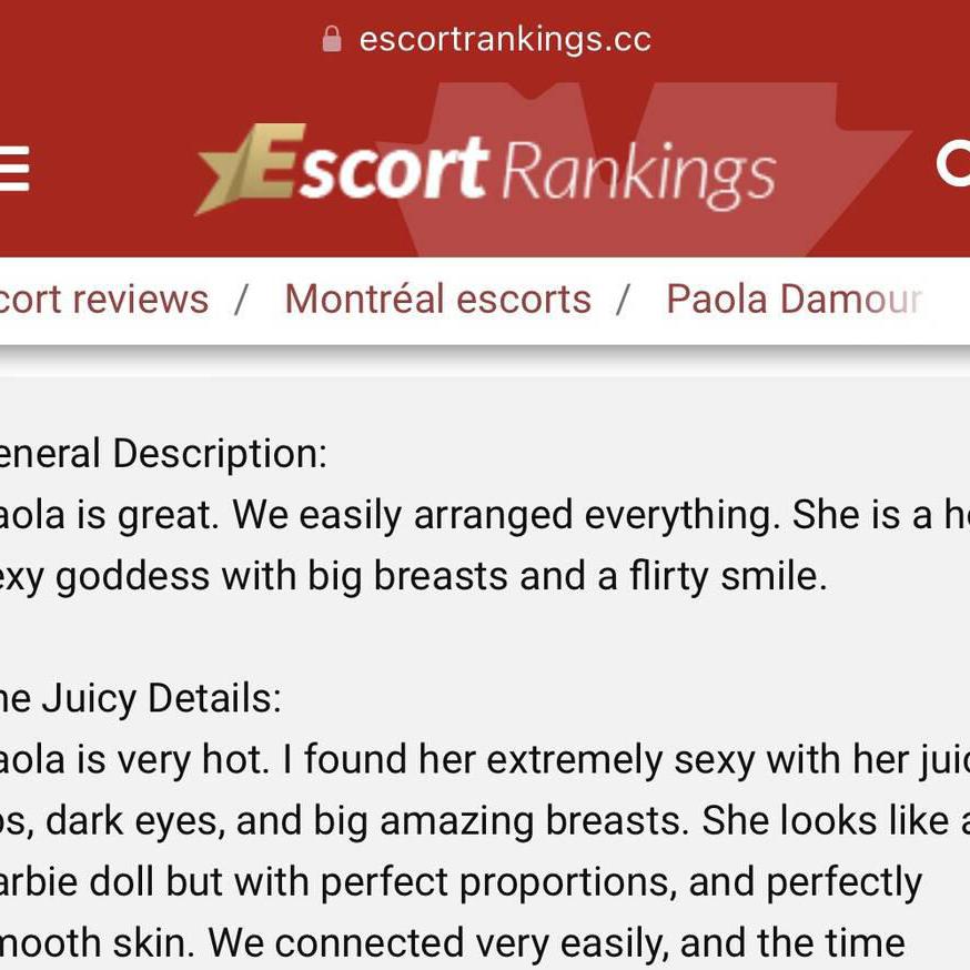 Paola Damour is Female Escorts. | Grande Prairie | Alberta | Canada | canadatopescorts.com 