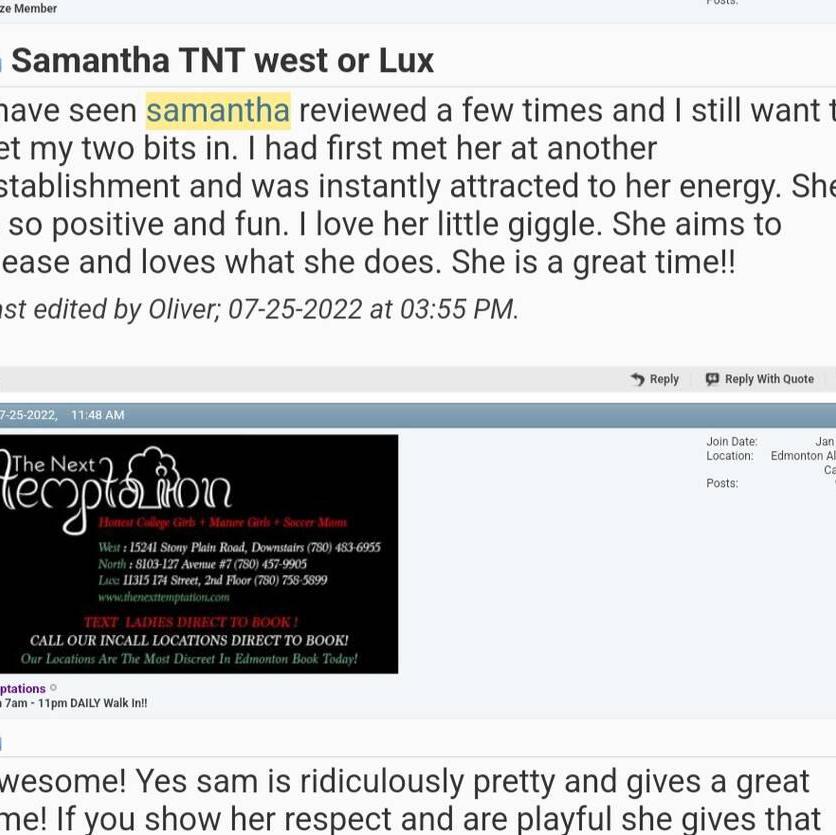 Samantha Sweets is Female Escorts. | Edmonton | Alberta | Canada | canadatopescorts.com 