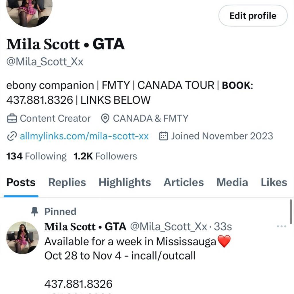 Mila Scott is Female Escorts. | Toronto | Ontario | Canada | canadatopescorts.com 