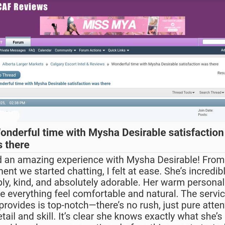 
                        Mysha Desirable
                     is Female Escorts. | Calgary | Alberta | Canada | canadatopescorts.com 