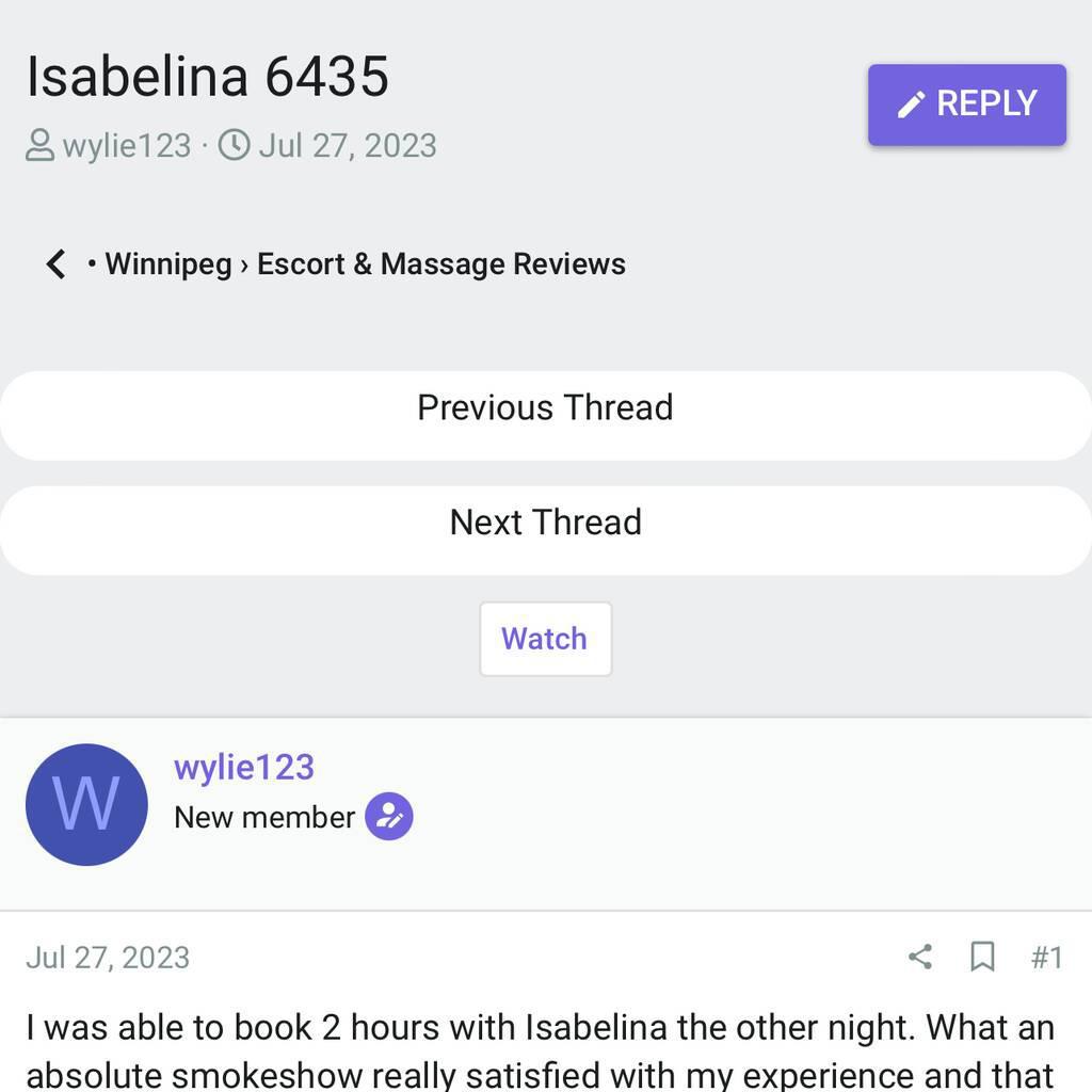 
                        Isabelina
                     is Female Escorts. | Brandon | Manitoba | Canada | canadatopescorts.com 