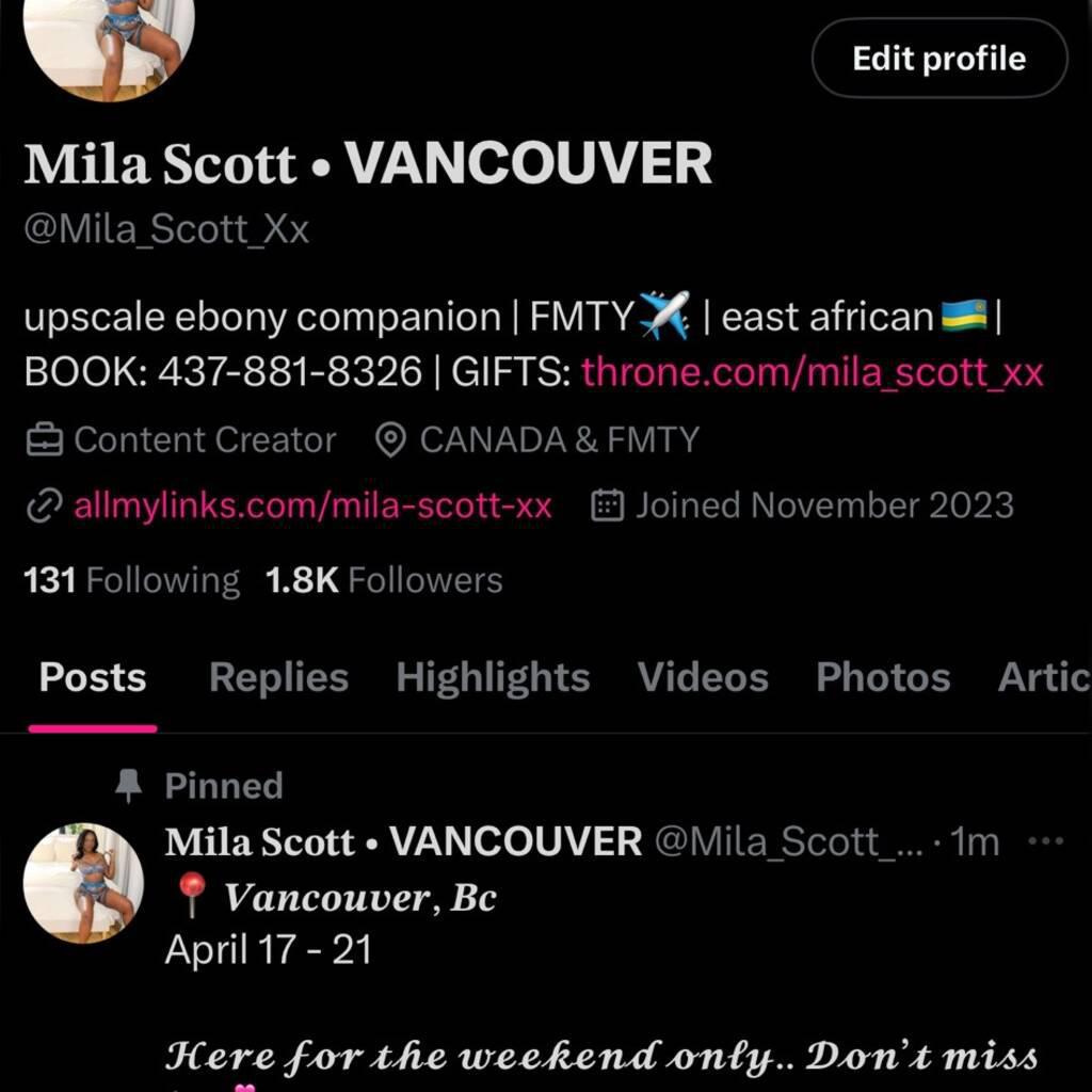 
                        Mila Scott / SURREY
                     is Female Escorts. | Vancouver | British Columbia | Canada | canadatopescorts.com 