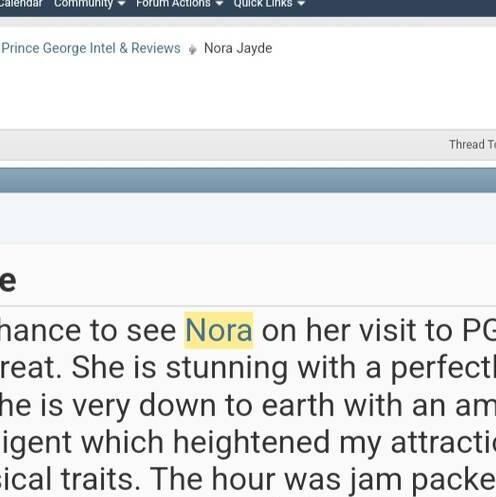 
                        Nora Jayde
                     is Female Escorts. | Kelowna | British Columbia | Canada | canadatopescorts.com 