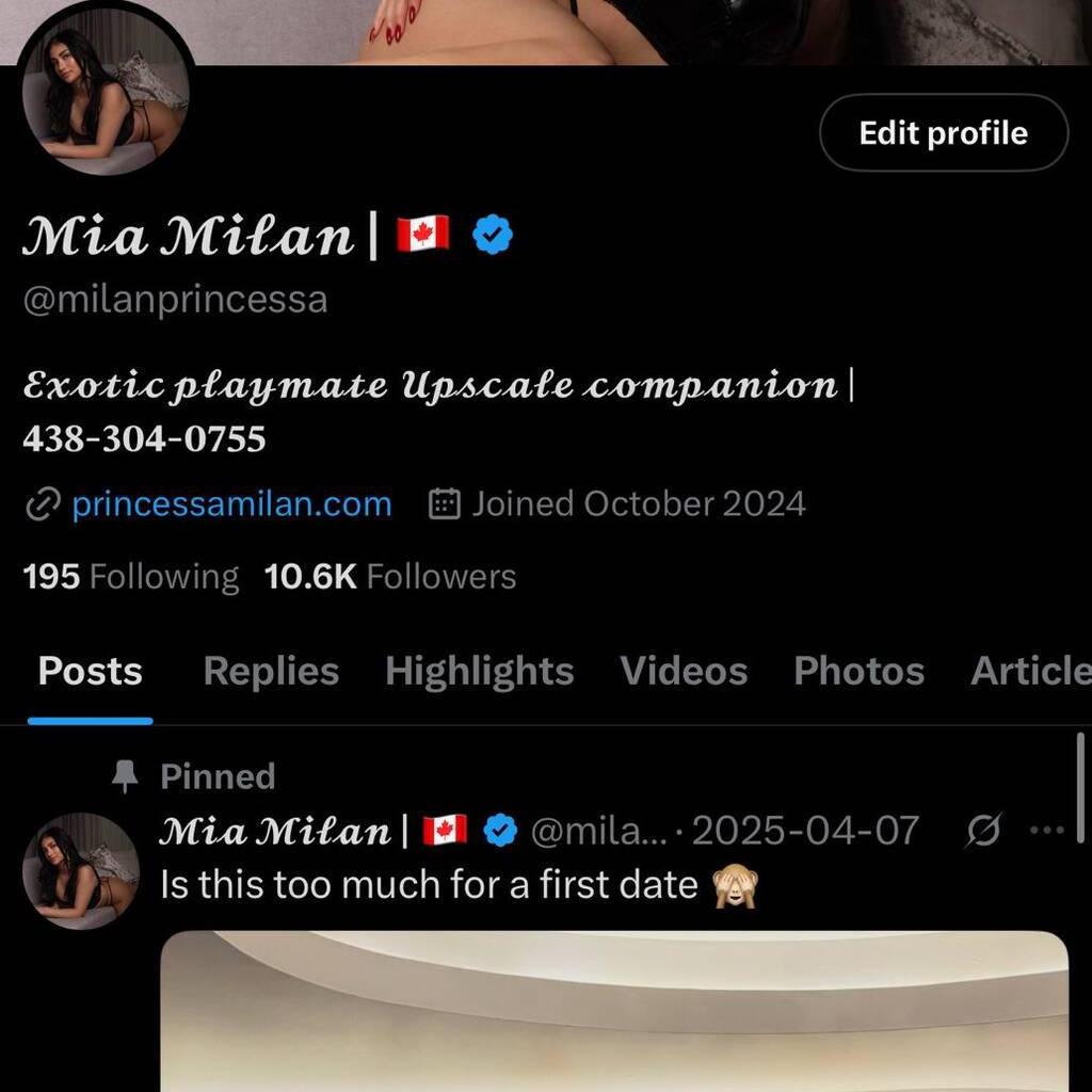
                        Mia Milan 438.337.4416
                     is Female Escorts. | Toronto | Ontario | Canada | canadatopescorts.com 