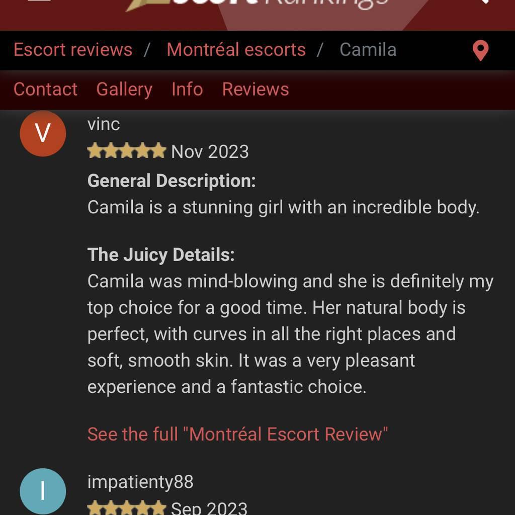 
                        Camila Dolce
                     is Female Escorts. | Montreal | Quebec | Canada | canadatopescorts.com 