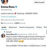 
                        Emma
                     is Female Escorts. | Moncton | New Brunswick | Canada | canadatopescorts.com 