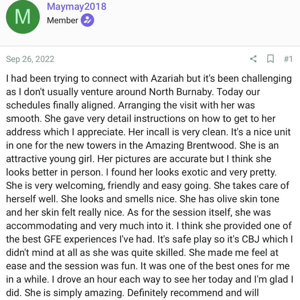
                        Azariah
                     is Female Escorts. | Vancouver | British Columbia | Canada | canadatopescorts.com 