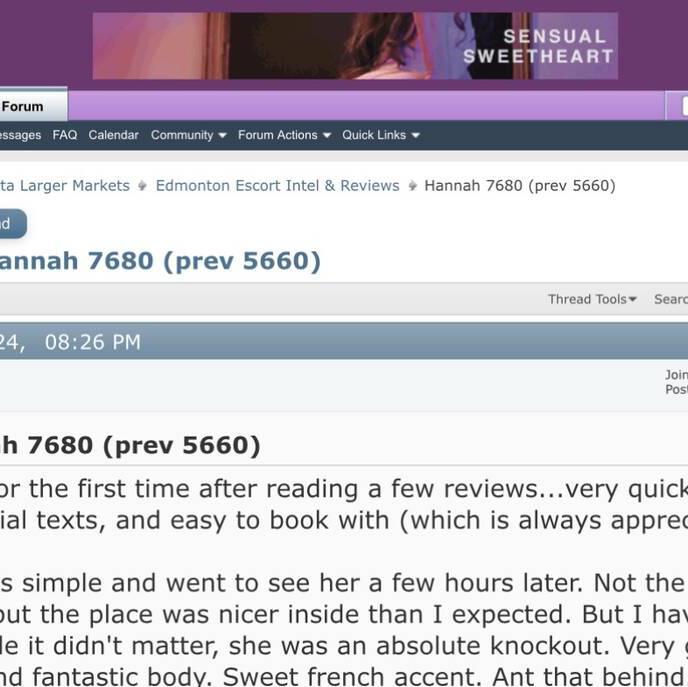 
                        Hannah
                     is Female Escorts. | Edmonton | Alberta | Canada | canadatopescorts.com 