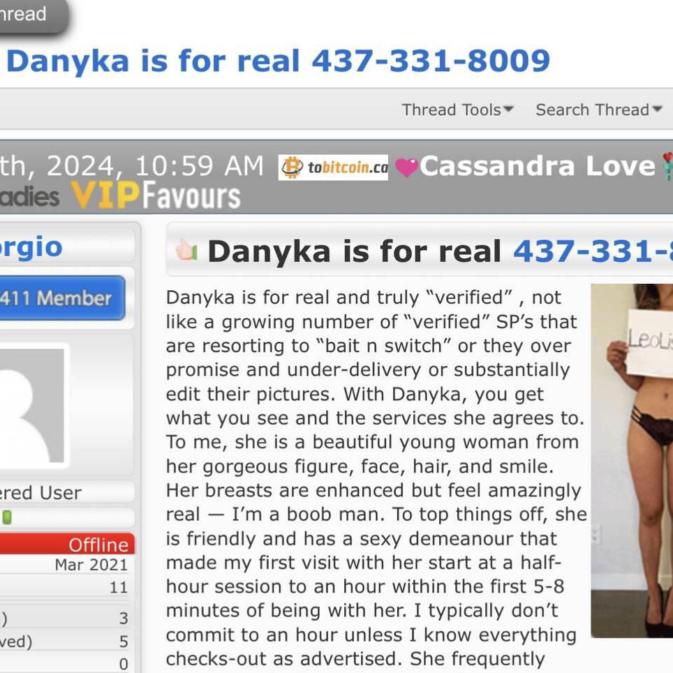 
                        Dannyk
                     is Female Escorts. | Toronto | Ontario | Canada | canadatopescorts.com 