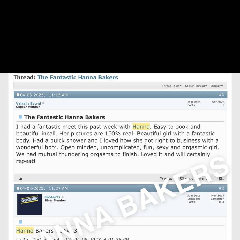 
                        Hanna bakers -CAF review
                     is Female Escorts. | Edmonton | Alberta | Canada | canadatopescorts.com 