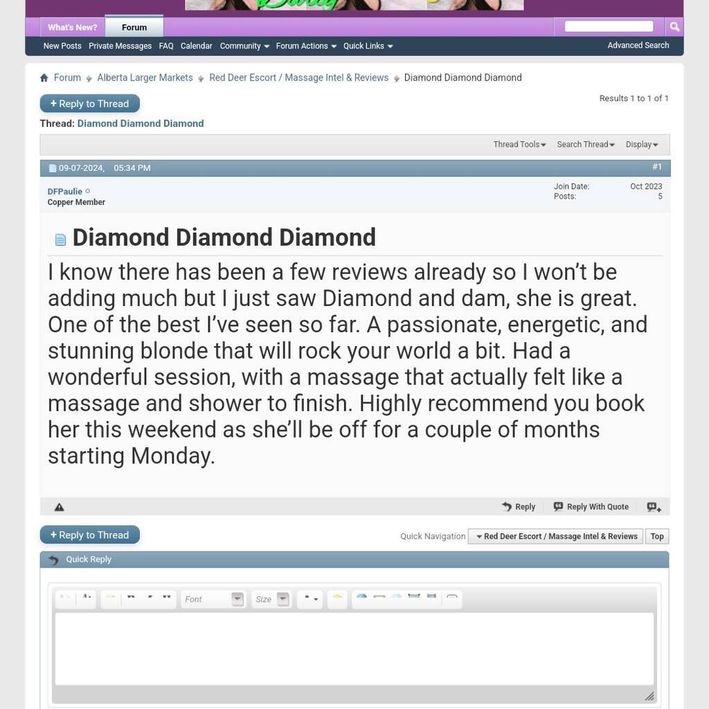 
                        Diamond Rose
                     is Female Escorts. | Red Deer | Alberta | Canada | canadatopescorts.com 