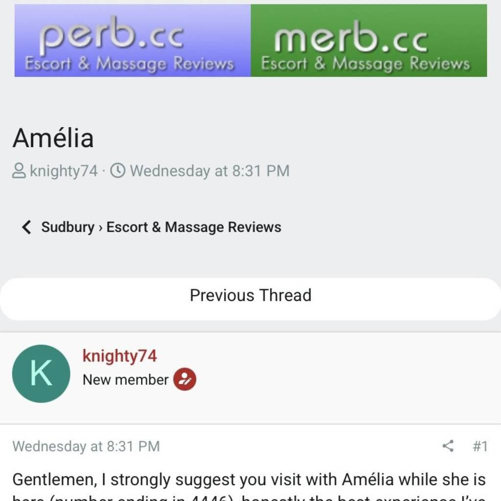 
                        AMÉLIA 438.899.4446
                     is Female Escorts. | Sudbury | Ontario | Canada | canadatopescorts.com 