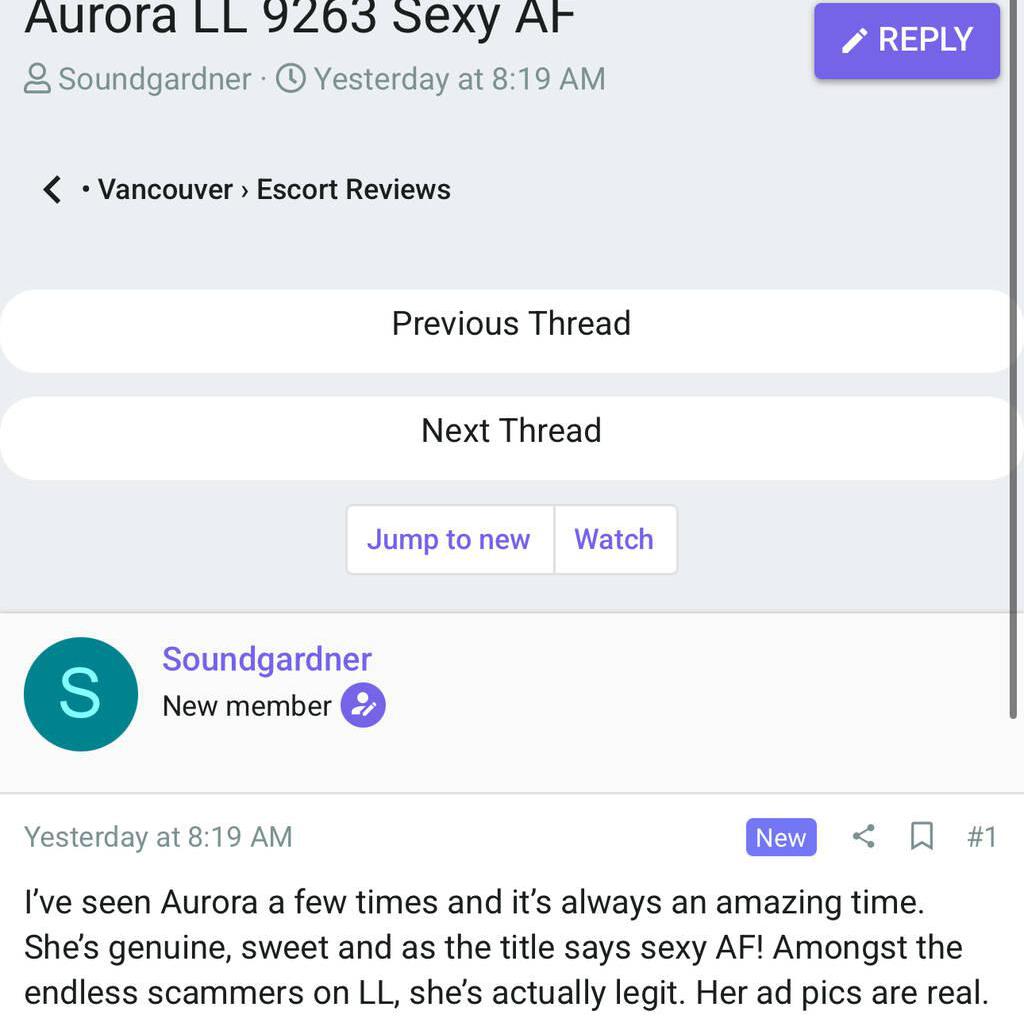 
                        Aurora
                     is Female Escorts. | Vancouver | British Columbia | Canada | canadatopescorts.com 