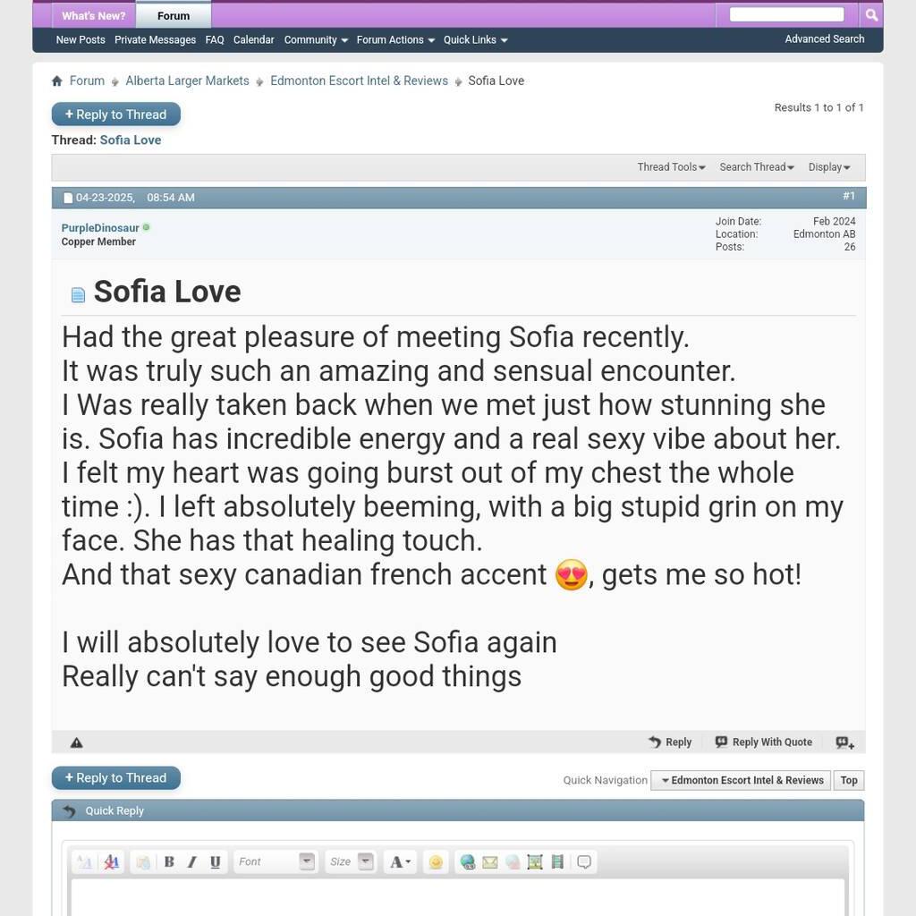 
                        Sofia Love
                     is Female Escorts. | Grande Prairie | Alberta | Canada | canadatopescorts.com 