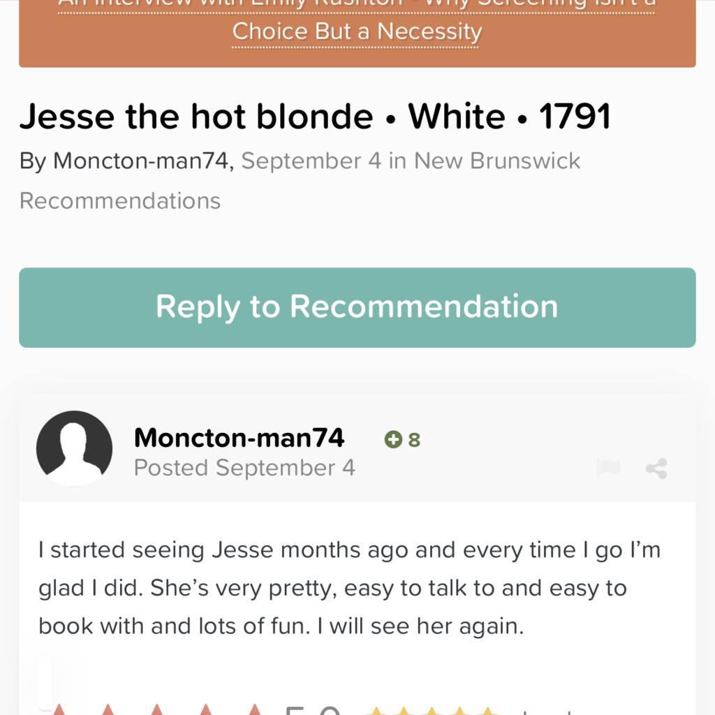 
                        Jesse
                     is Female Escorts. | Moncton | New Brunswick | Canada | canadatopescorts.com 