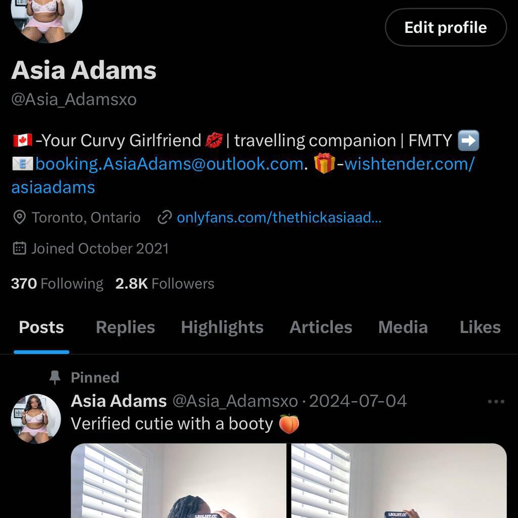 
                        Asia Adams
                     is Female Escorts. | Hamilton | Ontario | Canada | canadatopescorts.com 