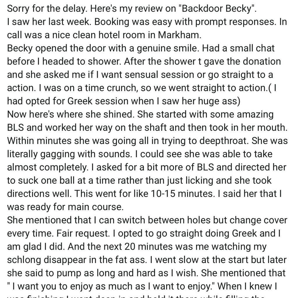 
                        Backdoor Becky
                     is Female Escorts. | Toronto | Ontario | Canada | canadatopescorts.com 