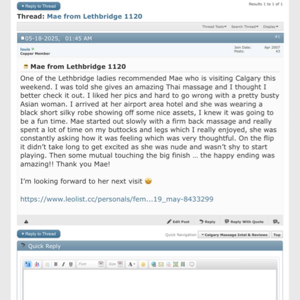 
                        Mae
                     is Female Escorts. | Lethbridge | Alberta | Canada | canadatopescorts.com 