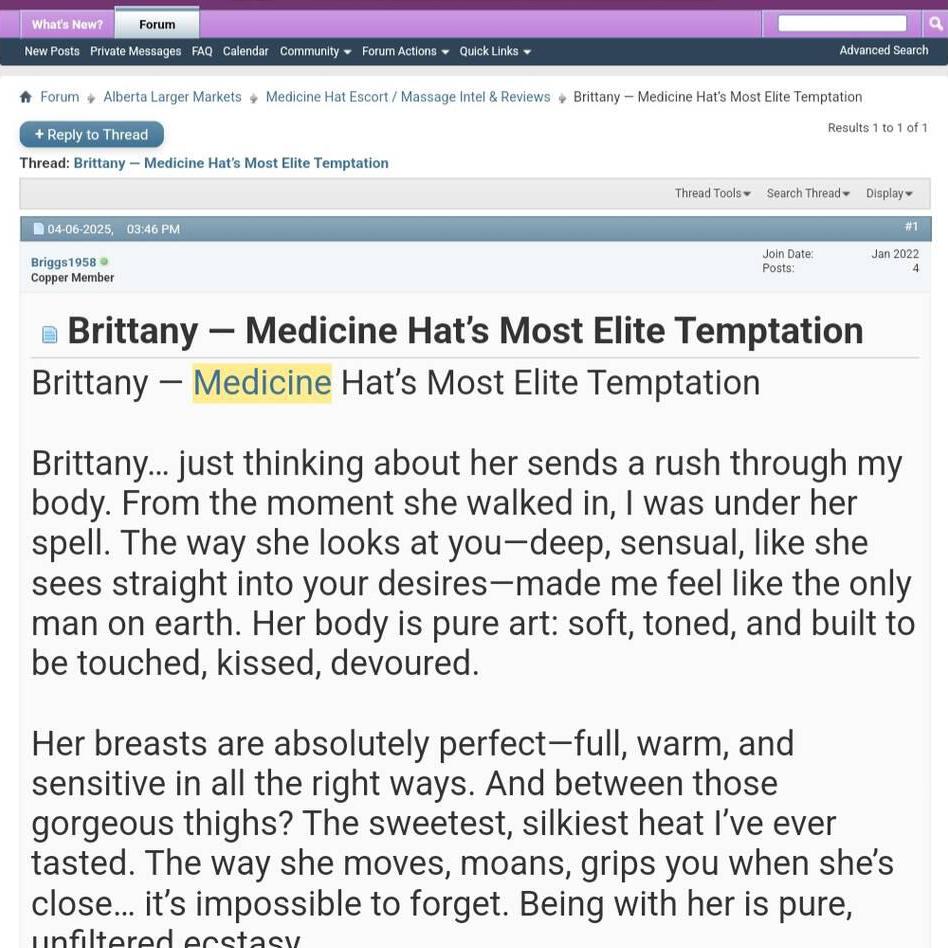 
                        Brittany The One & Only
                     is Female Escorts. | Medicine Hat | Alberta | Canada | canadatopescorts.com 