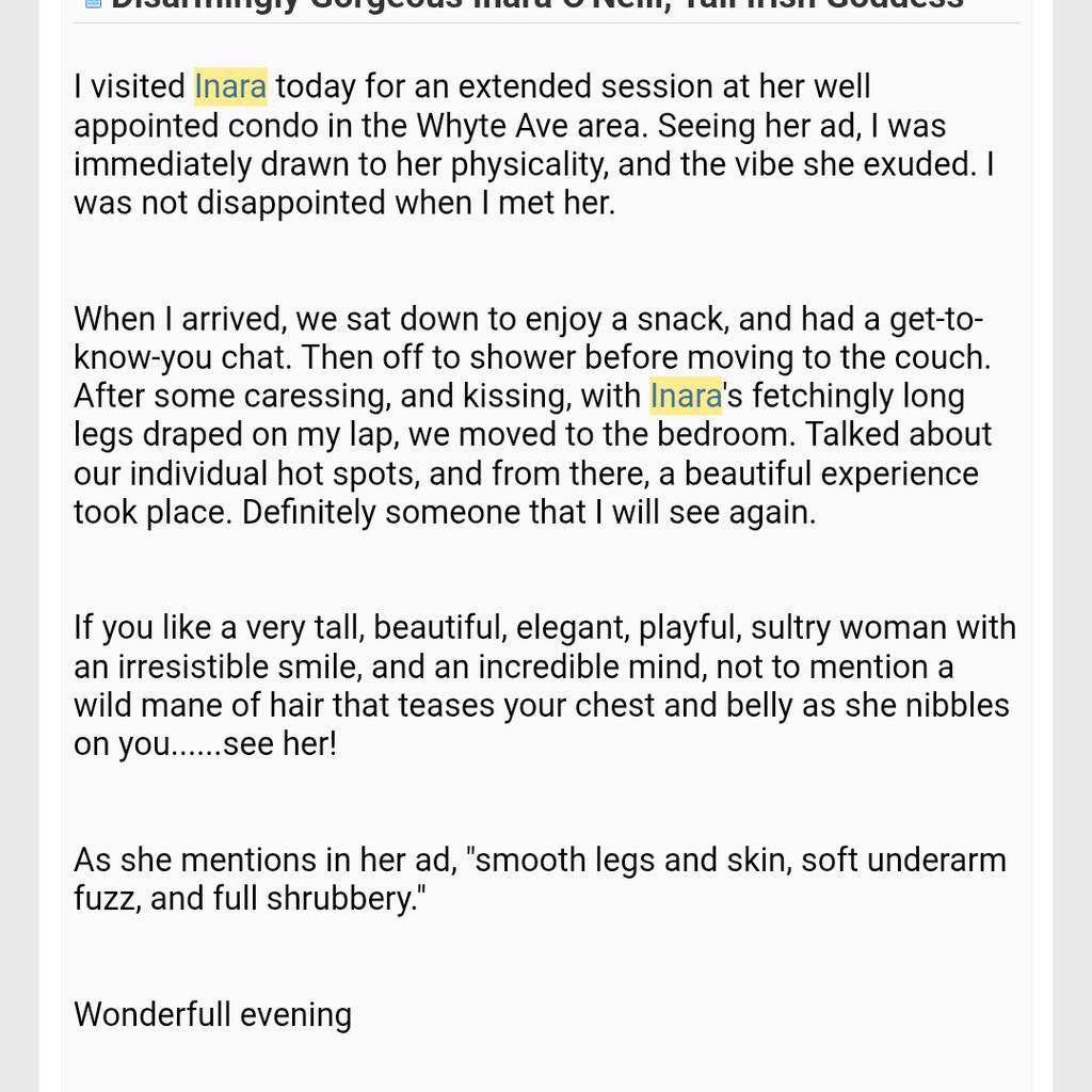 
                        Inara O'Neill
                     is Female Escorts. | Cariboo | British Columbia | Canada | canadatopescorts.com 