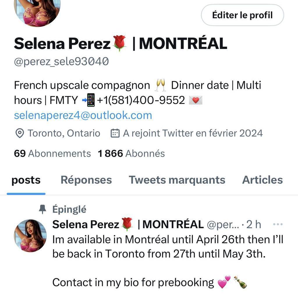 
                        Selena Perez
                     is Female Escorts. | Montreal | Quebec | Canada | canadatopescorts.com 