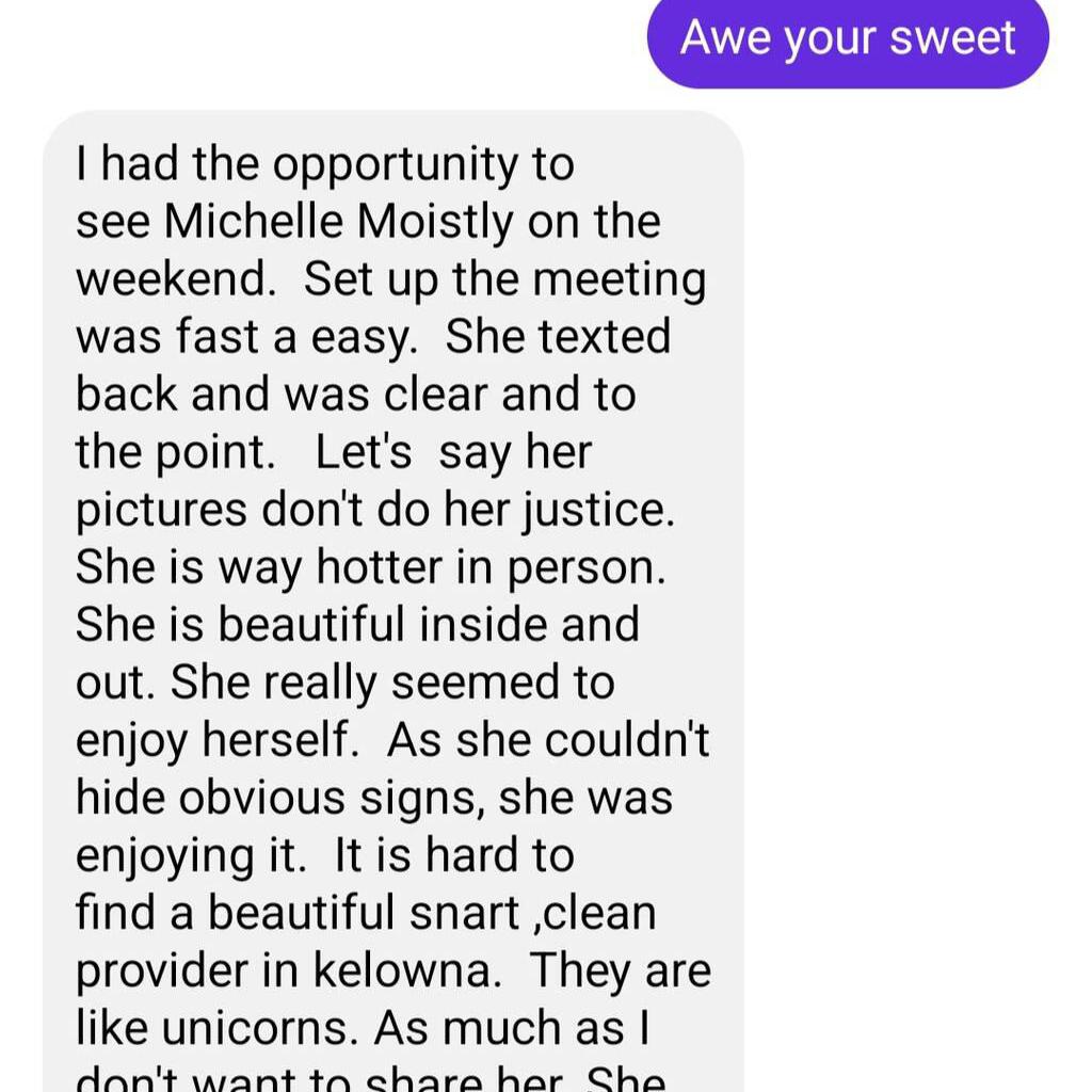 
                        Michelle Moistly
                     is Female Escorts. | Kelowna | British Columbia | Canada | canadatopescorts.com 