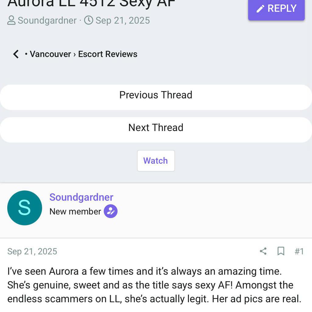 
                        Aurora
                     is Female Escorts. | Vancouver | British Columbia | Canada | canadatopescorts.com 