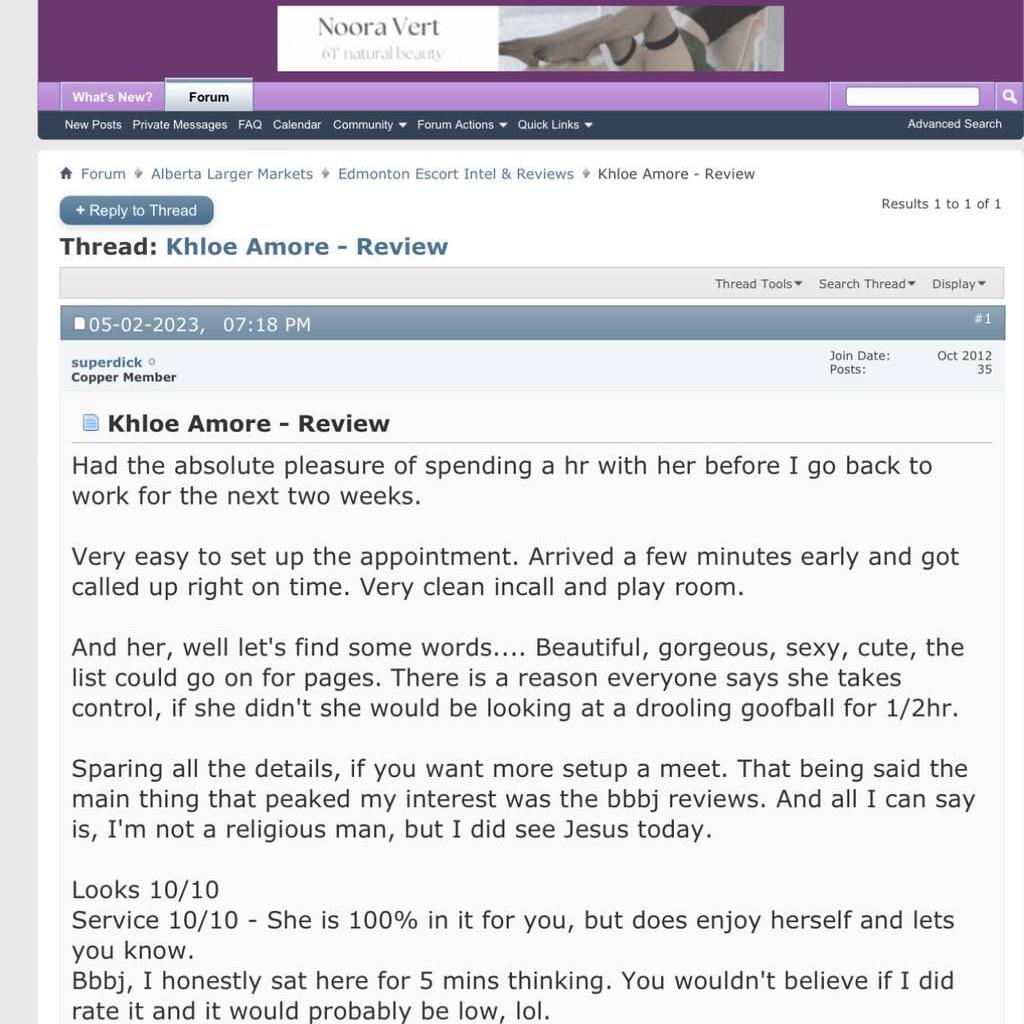 
                        Khloe Amore
                     is Female Escorts. | Edmonton | Alberta | Canada | canadatopescorts.com 