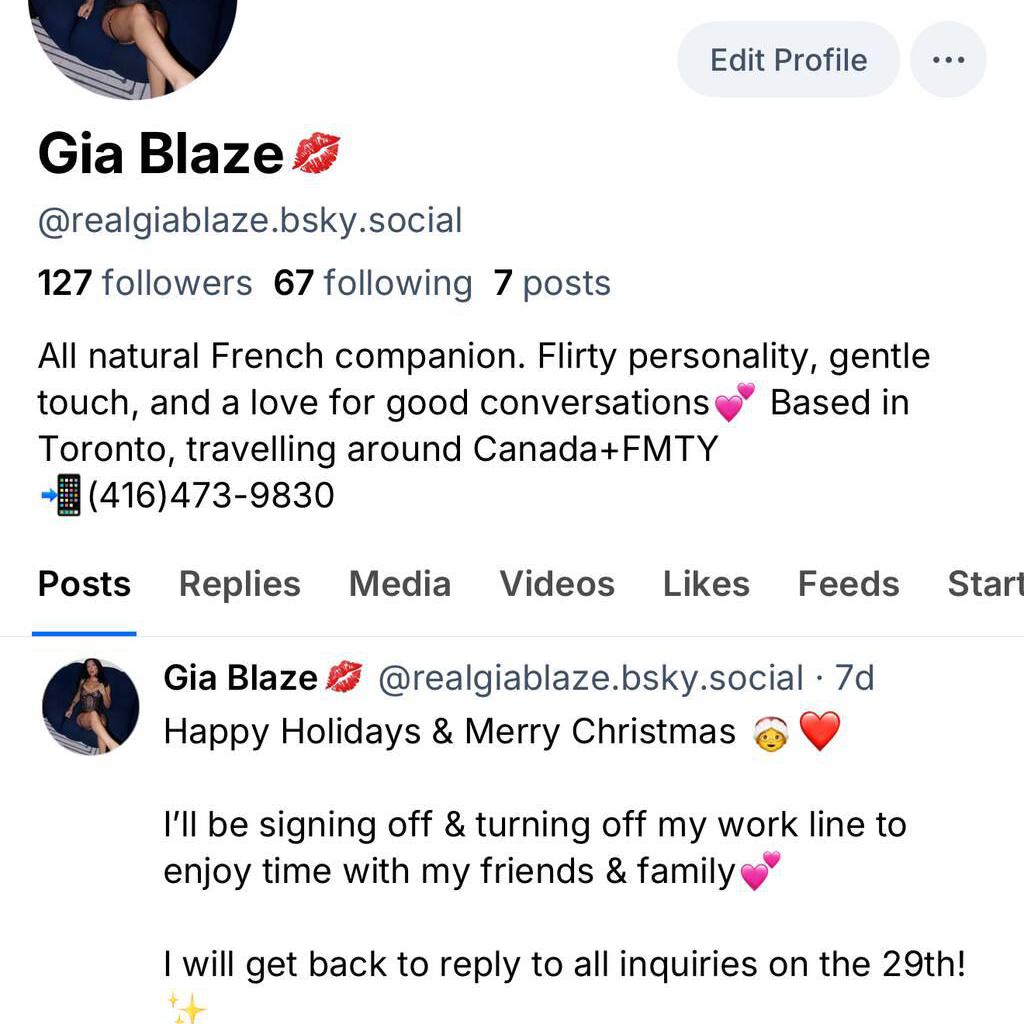 
                        Gia Blaze
                     is Female Escorts. | Toronto | Ontario | Canada | canadatopescorts.com 