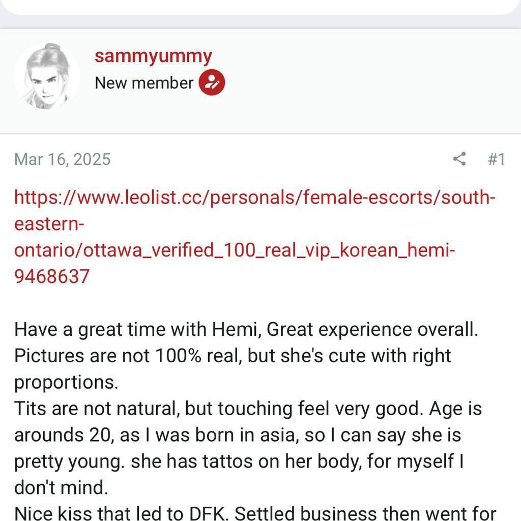 
                        Korean Hemi
                     is Female Escorts. | Niagara | Ontario | Canada | canadatopescorts.com 