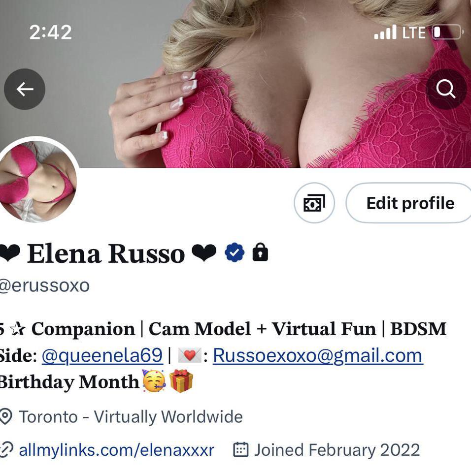 
                        ELENA RUSSO
                     is Female Escorts. | Vancouver | British Columbia | Canada | canadatopescorts.com 