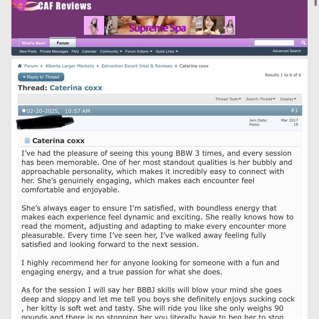 
                        𝓒𝓪𝓽𝓮𝓻𝓲𝓷𝓪 𝓒𝓸𝔁𝔁
                     is Female Escorts. | Regina | Saskatchewan | Canada | canadatopescorts.com 