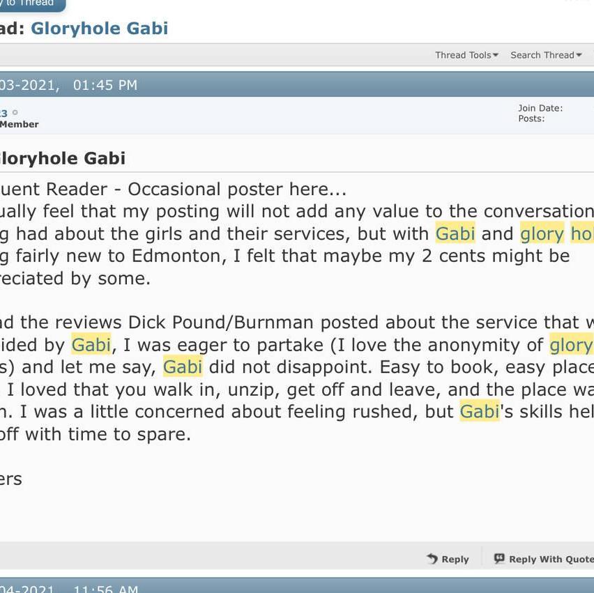 
                        Glory Hole Gabi
                     is Female Escorts. | Edmonton | Alberta | Canada | canadatopescorts.com 