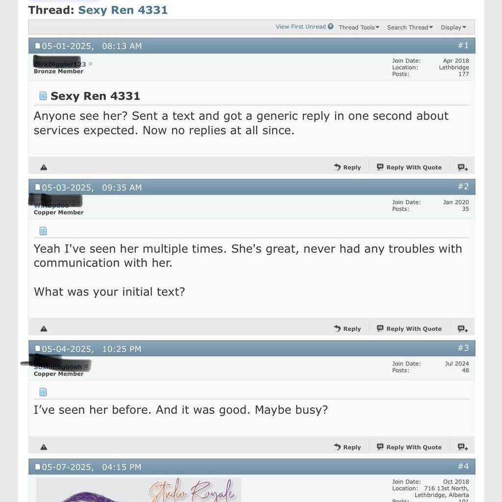 
                        Sexy Ren
                     is Female Escorts. | Lethbridge | Alberta | Canada | canadatopescorts.com 