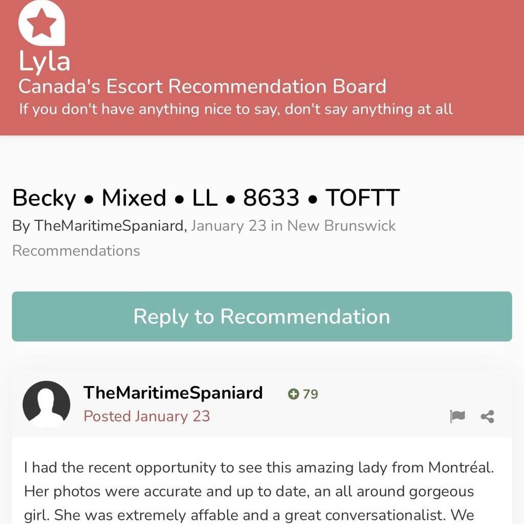 
                        Hot Girl Becky
                     is Female Escorts. | St. John | New Brunswick | Canada | canadatopescorts.com 