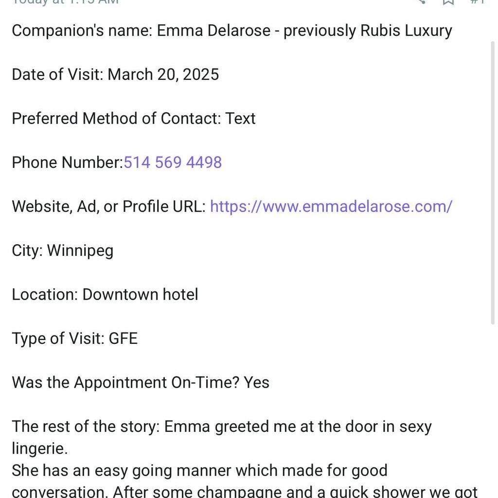
                        Emma Delarose
                     is Female Escorts. | Montreal | Quebec | Canada | canadatopescorts.com 