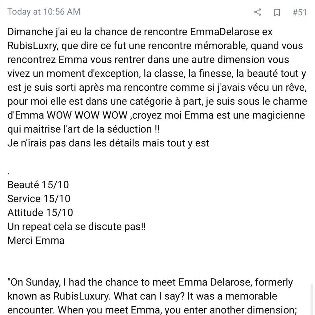 
                        Emma Delarose
                     is Female Escorts. | Montreal | Quebec | Canada | canadatopescorts.com 