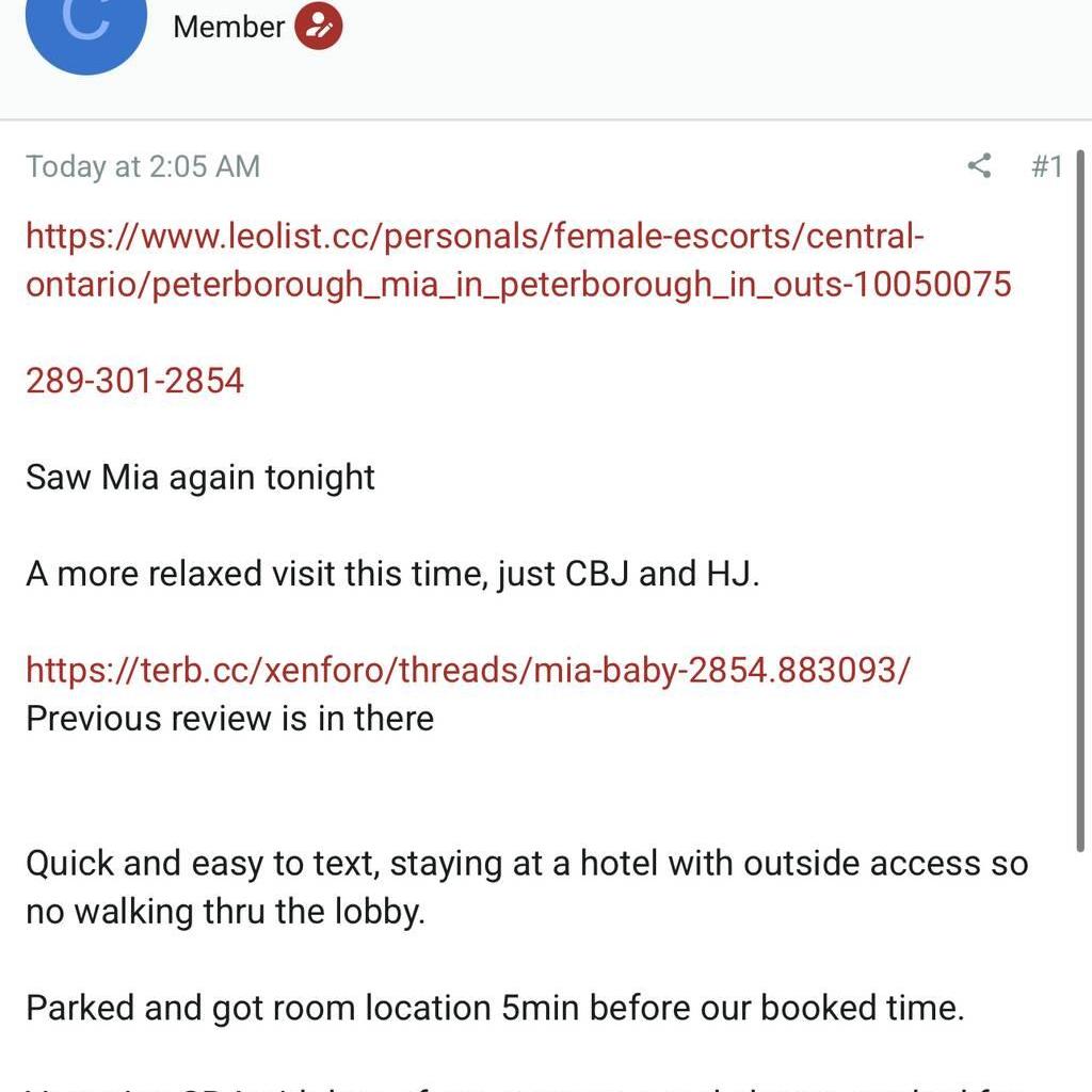 
                        MIA BABY
                     is Female Escorts. | Barrie | Ontario | Canada | canadatopescorts.com 