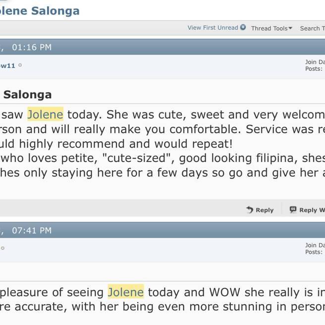 
                        Jolene Salonga
                     is Female Escorts. | Montreal | Quebec | Canada | canadatopescorts.com 