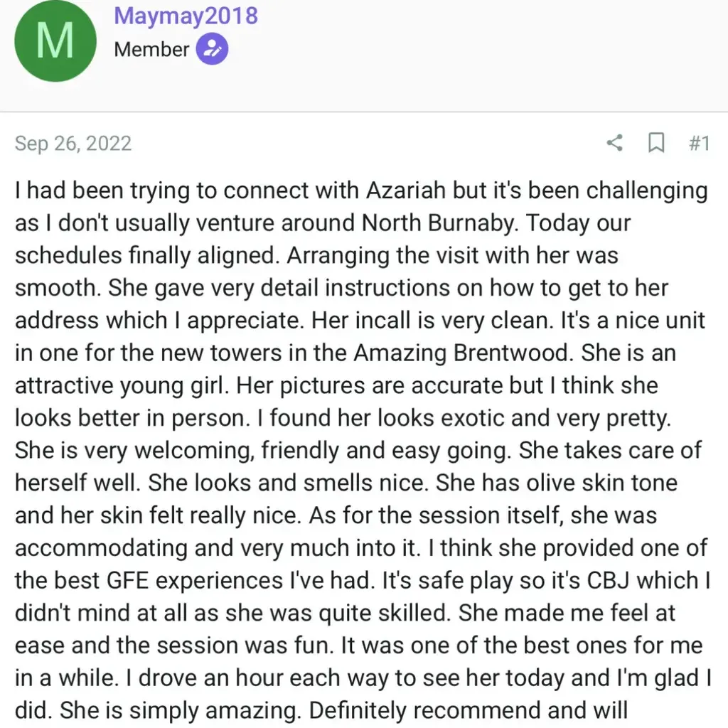 
                        Azariah
                     is Female Escorts. | Vancouver | British Columbia | Canada | canadatopescorts.com 