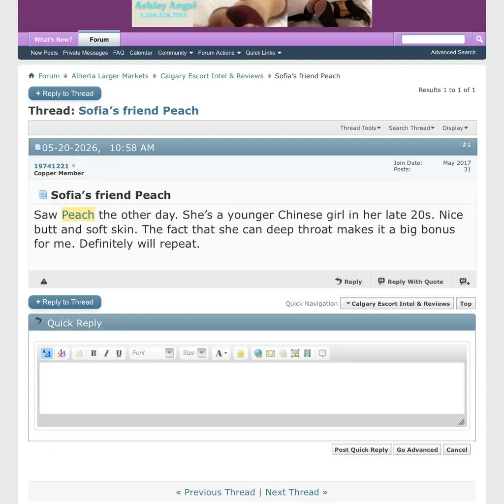 
                        Peach
                     is Female Escorts. | Calgary | Alberta | Canada | canadatopescorts.com 