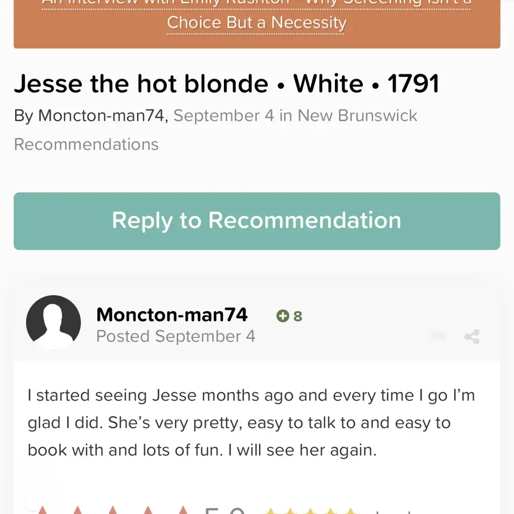 
                        Jesse
                     is Female Escorts. | Fredericton | New Brunswick | Canada | canadatopescorts.com 