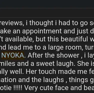 
                        Nyoka- FANTASY SPA
                     is Female Escorts. | Regina | Saskatchewan | Canada | canadatopescorts.com 