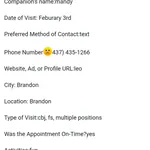 
                        Mandy
                     is Female Escorts. | Brandon | Manitoba | Canada | canadatopescorts.com 
